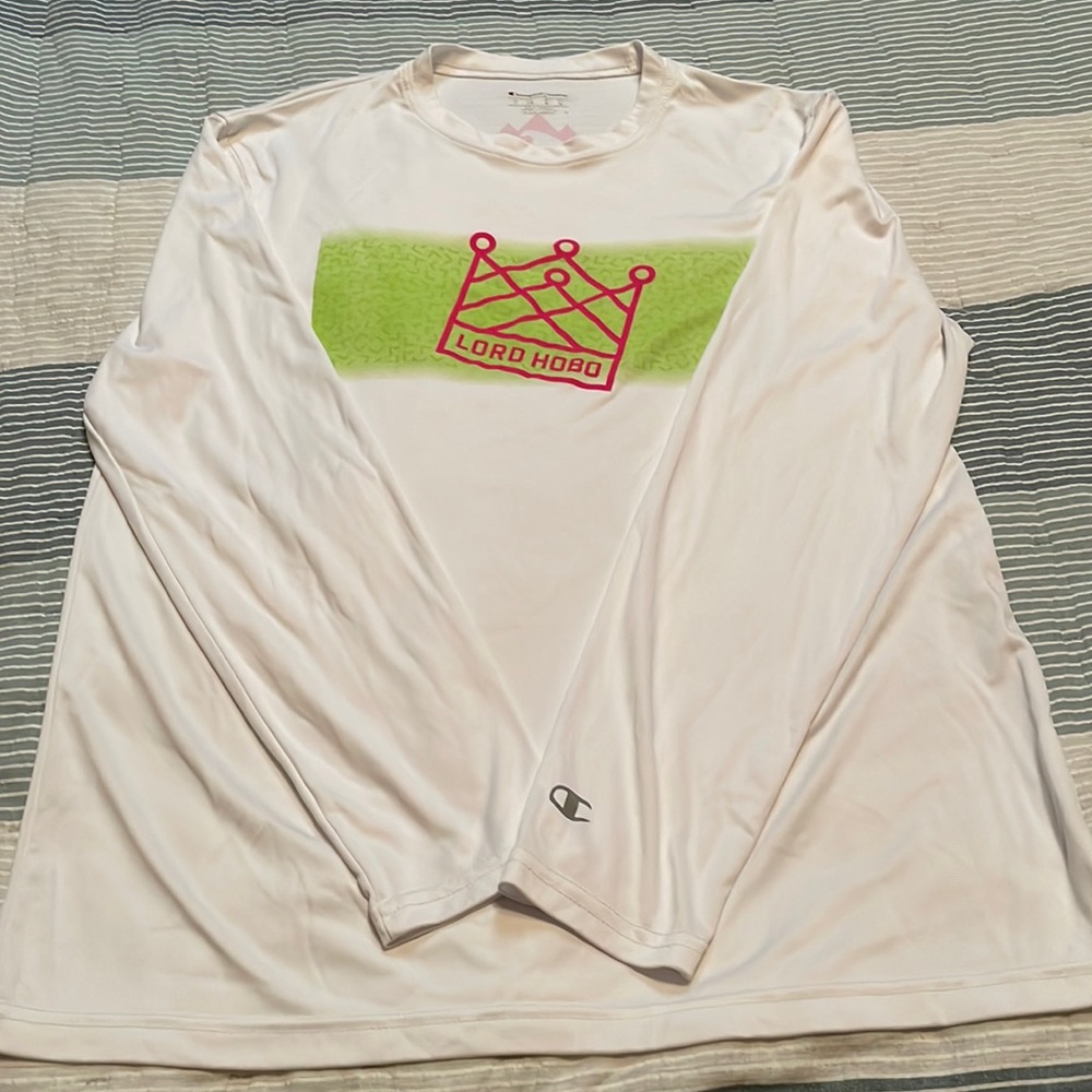 Long sleeve Lord Hobo Brewing wicking shirt by Champion, size Large
